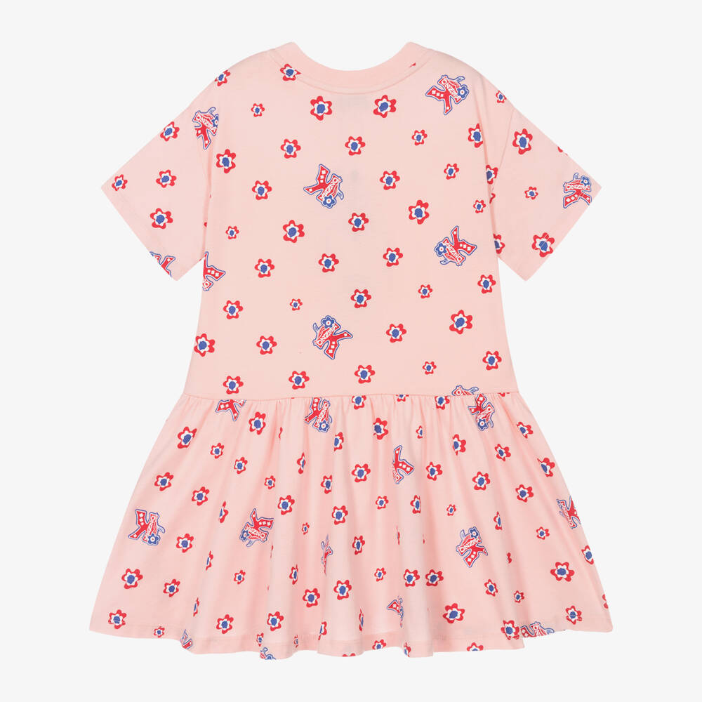 KENZO KIDS-Girls Floral Cotton Jersey Dress | Childrensalon Outlet
