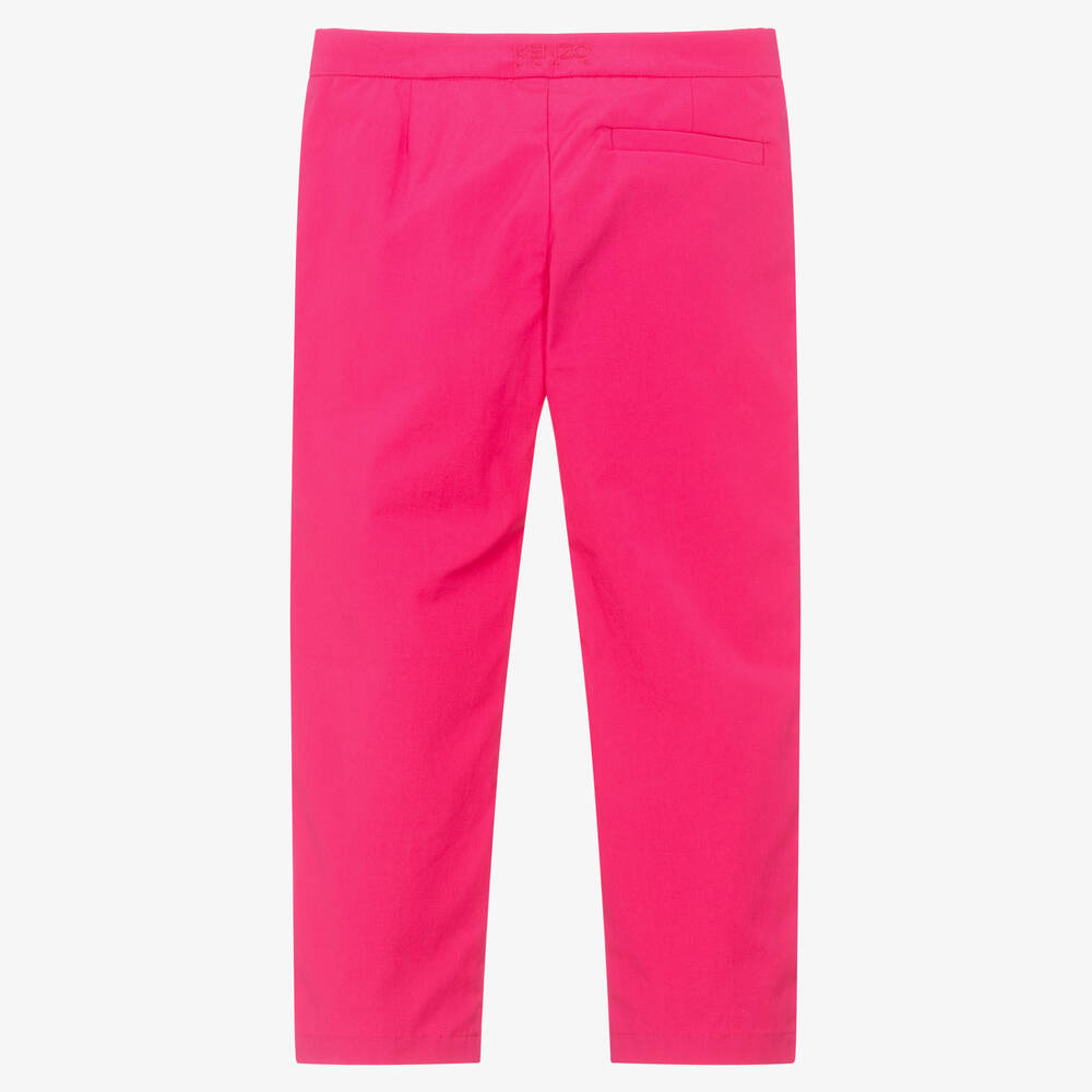 KENZO KIDS-Брюки цвета фуксии из хлопкового поплина | Childrensalon Outlet