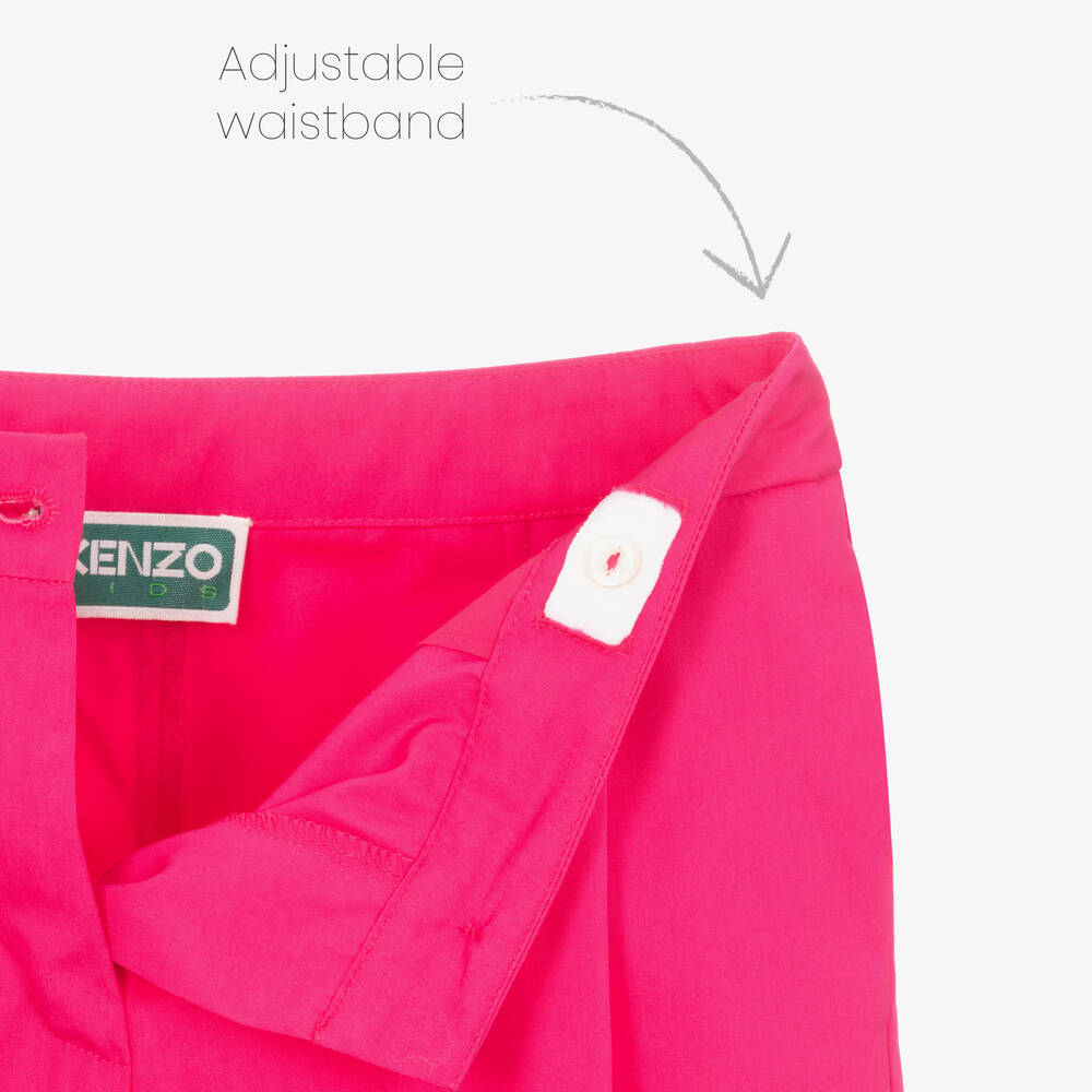 KENZO KIDS-Брюки цвета фуксии из хлопкового поплина | Childrensalon Outlet