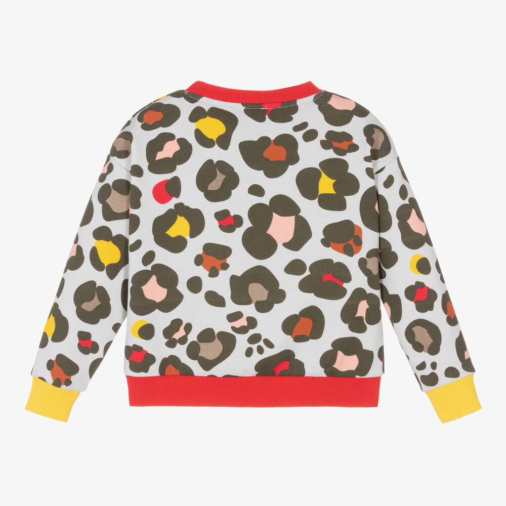 KENZO KIDS-Серый хлопковый свитшот с животным принтом | Childrensalon Outlet
