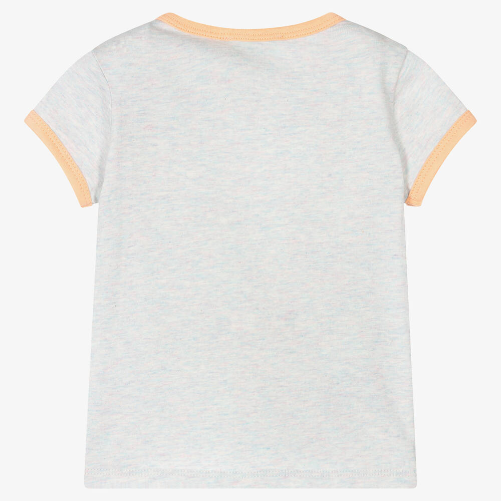 KENZO KIDS-Girls Grey Cotton Jersey T-Shirt | Childrensalon Outlet
