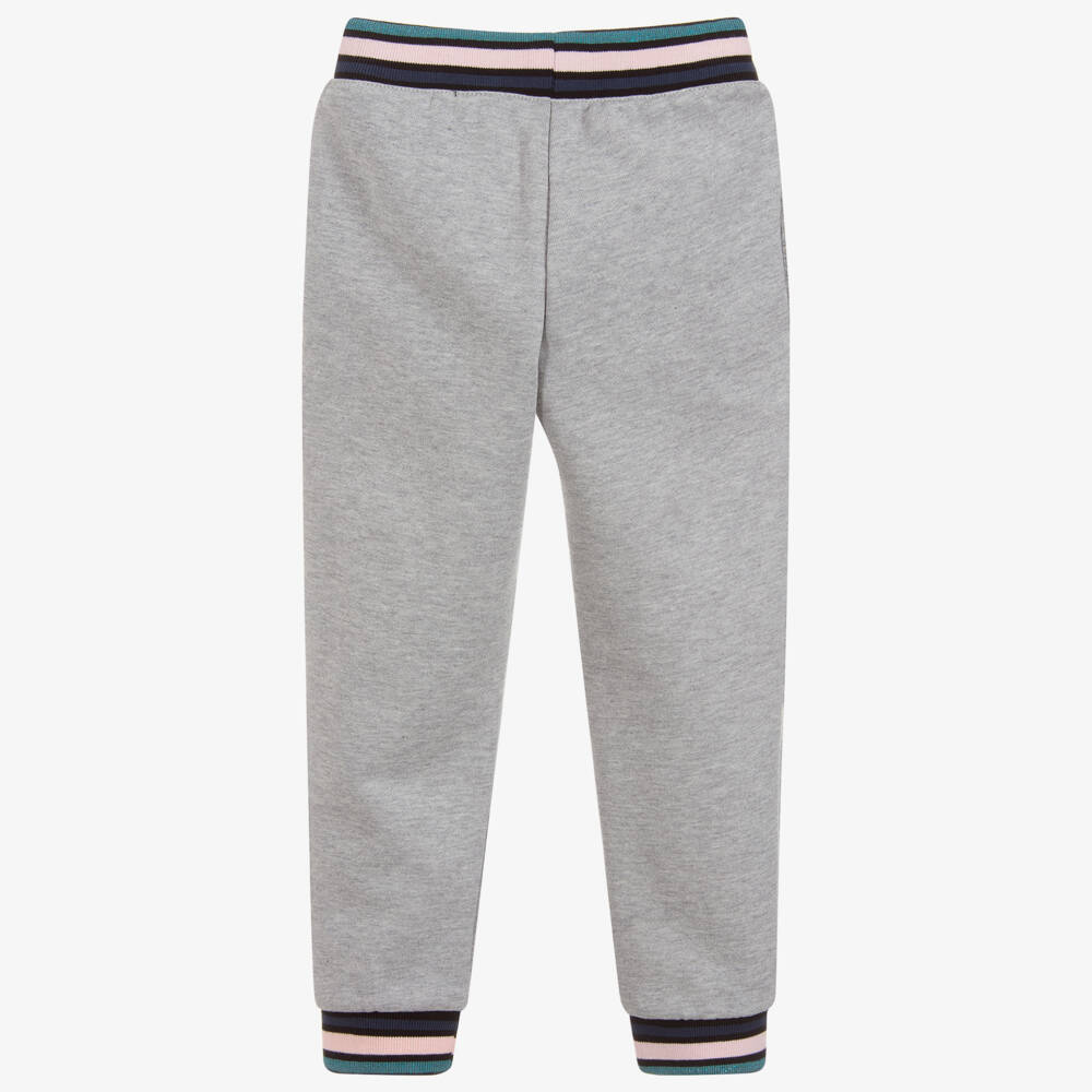 KENZO KIDS-Girls Grey Cotton Joggers | Childrensalon Outlet