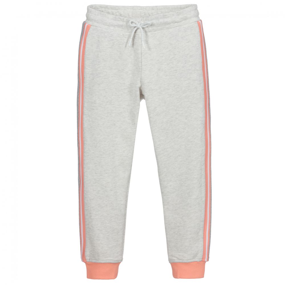 KENZO KIDS Girls Grey Cotton Joggers Childrensalon Outlet