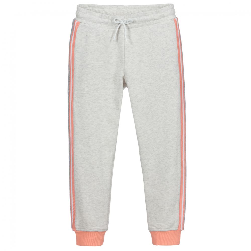 KENZO KIDS - Girls Grey Cotton Joggers | Childrensalon