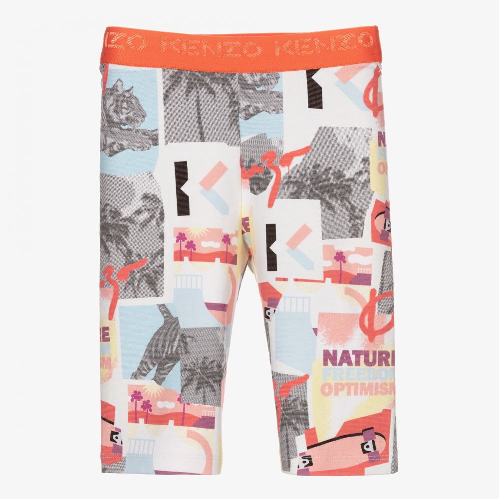 KENZO KIDS - Girls Grey Cycling Shorts | Childrensalon