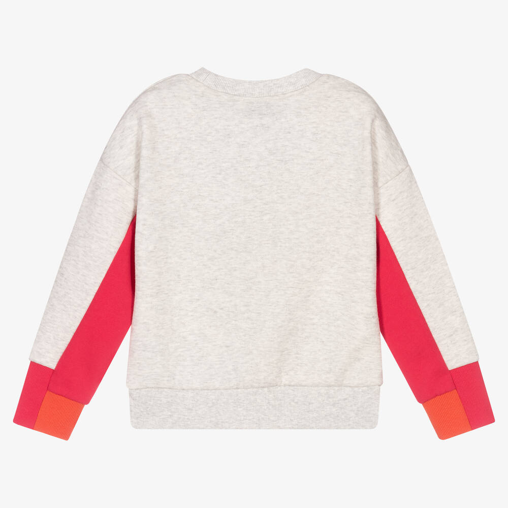 KENZO KIDS-Серый свитшот с жирафом для девочек | Childrensalon Outlet