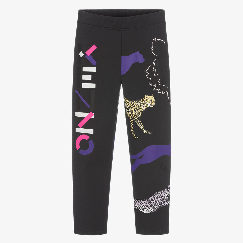 KENZO KIDS Legging gris en jersey Fille Childrensalon Outlet