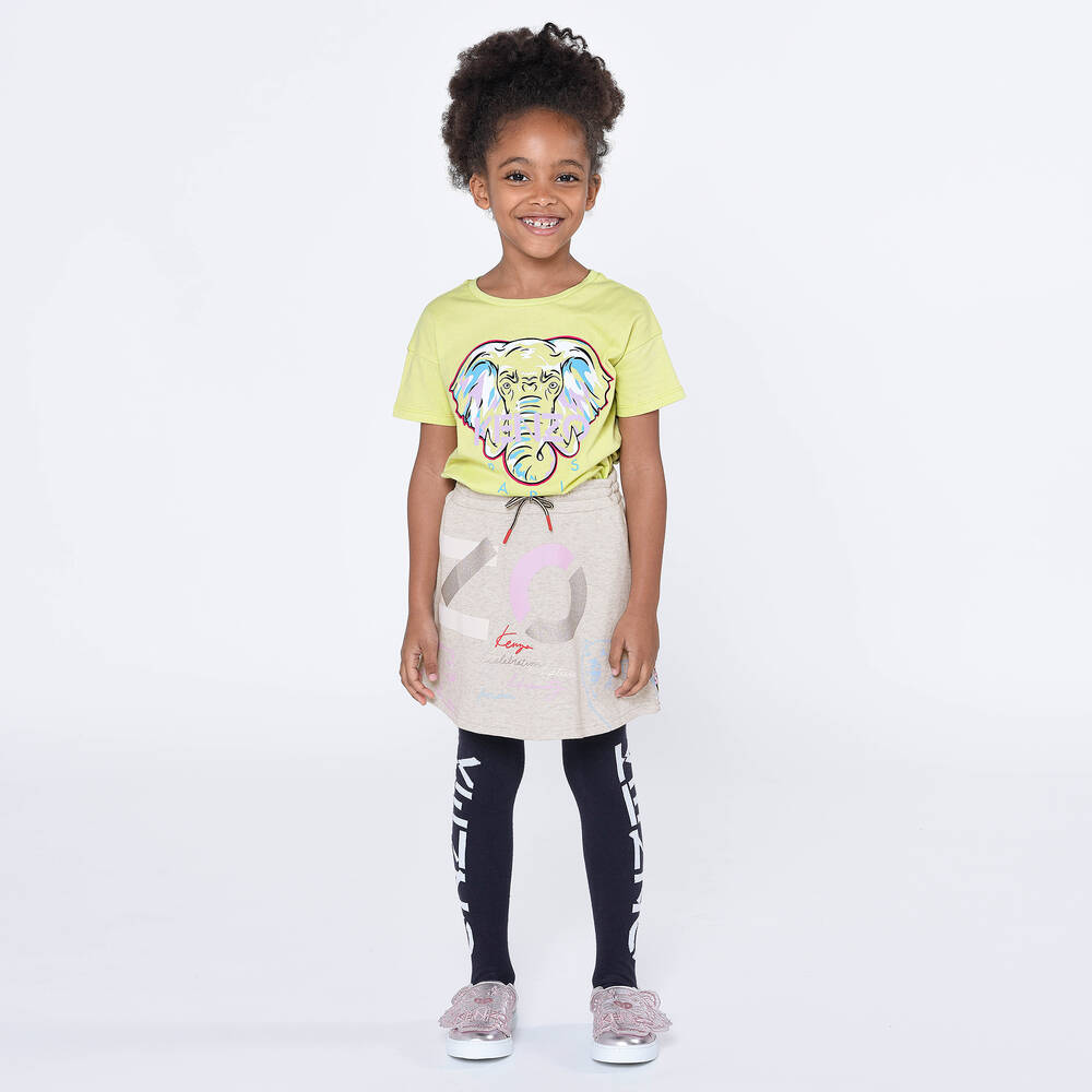 KENZO KIDS-تنورة قطن لون رمادي | Childrensalon Outlet