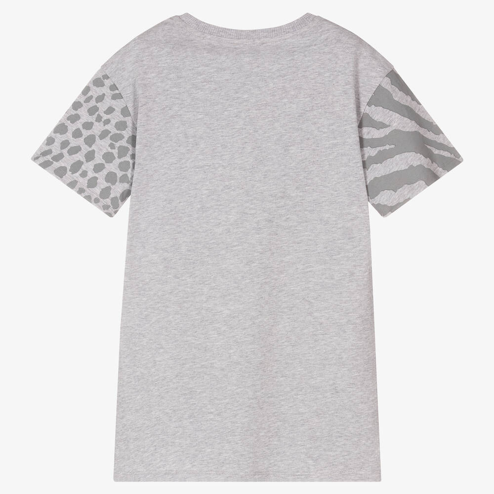 KENZO KIDS Girls Grey T Shirt Dress Childrensalon Outlet
