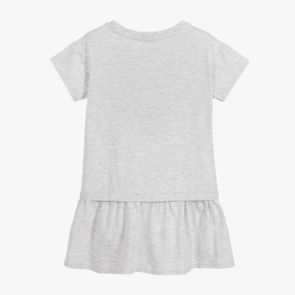 KENZO KIDS-Girls Grey Tiger Jersey Dress | Childrensalon Outlet