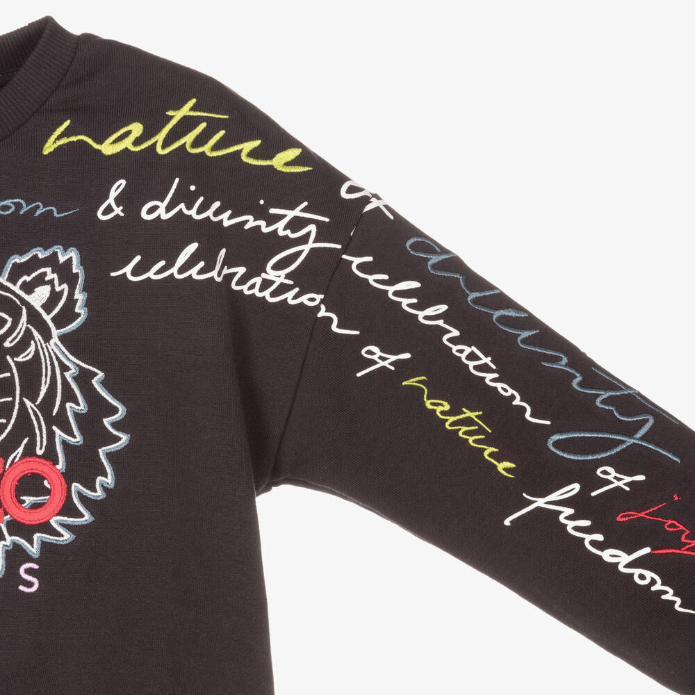 Girls grey kenzo best sale jumper