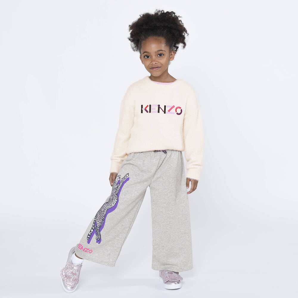 新しいエルメス Girls - KIDS KENZO Grey Outlet Childrensalon | Trousers Wide-Leg ボトムス・スパッツ
