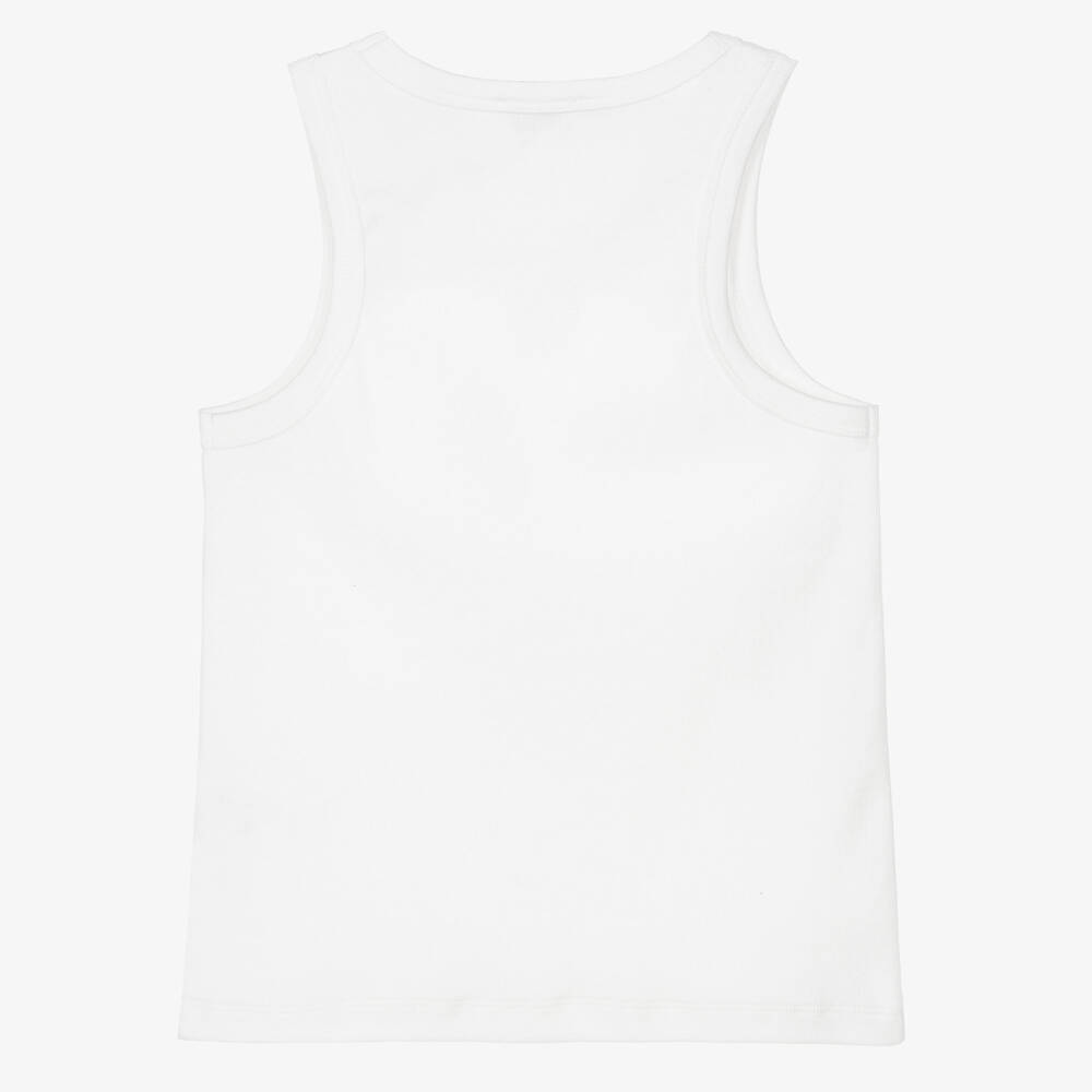 KENZO KIDS-Girls Ivory Bloom Cotton Vest | Childrensalon Outlet