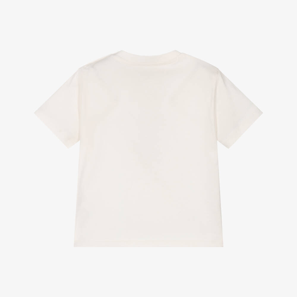 KENZO KIDS-Girls Ivory & Blush Cotton Tee | Childrensalon Outlet