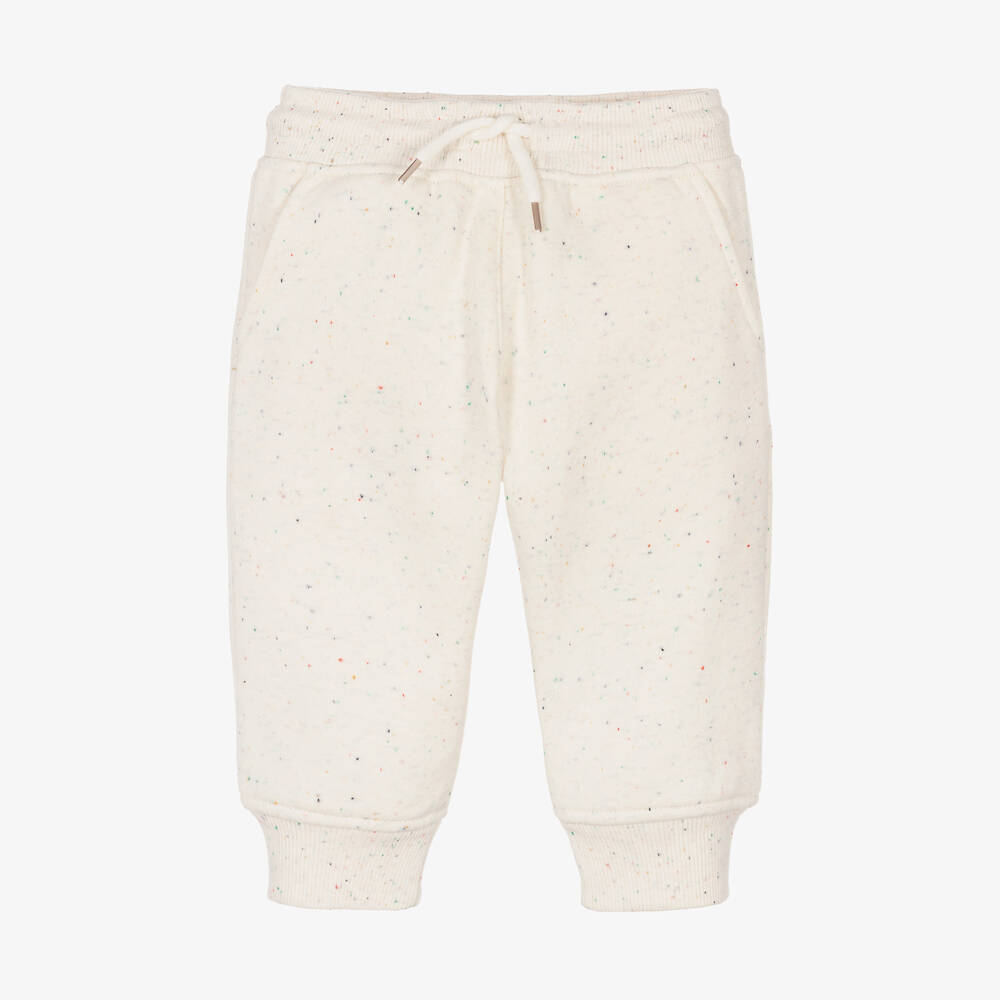 KENZO KIDS - Girls Ivory Cotton Joggers | Childrensalon