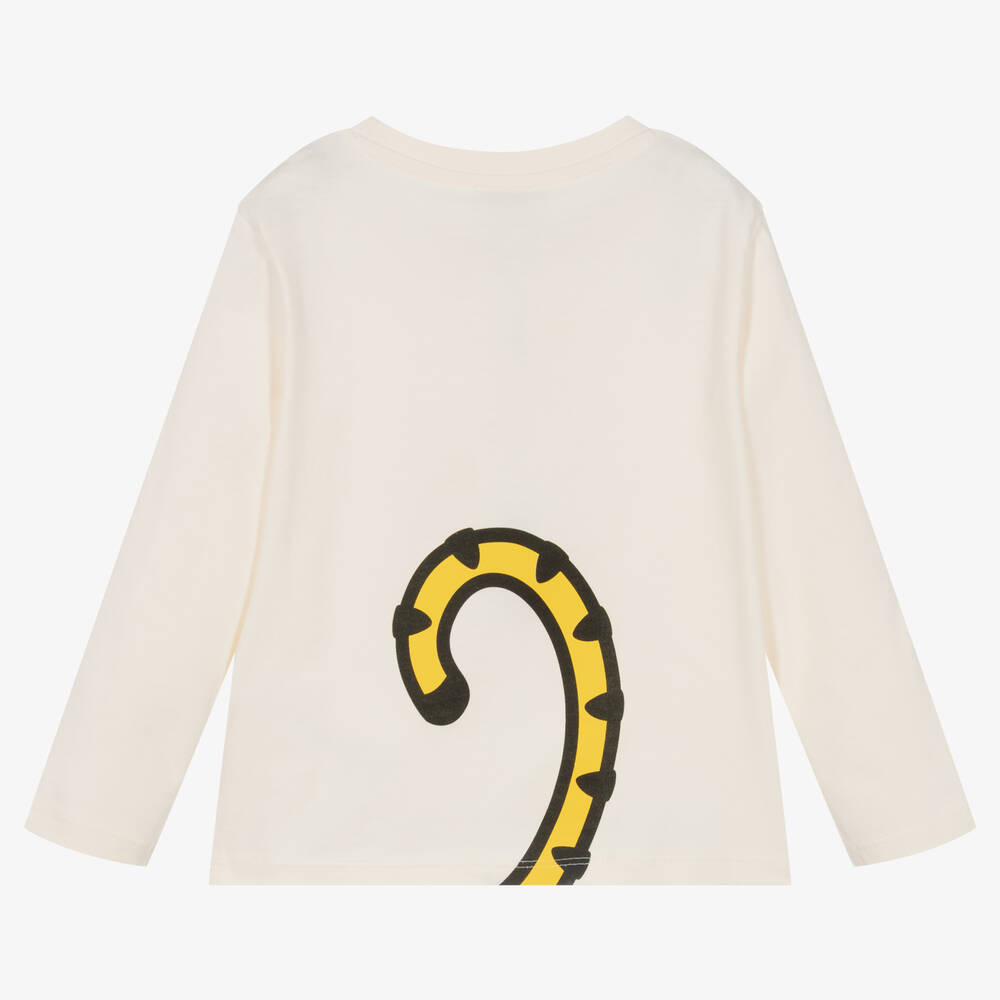 KENZO KIDS-Girls Ivory Cotton KOTORA Tiger Top | Childrensalon Outlet