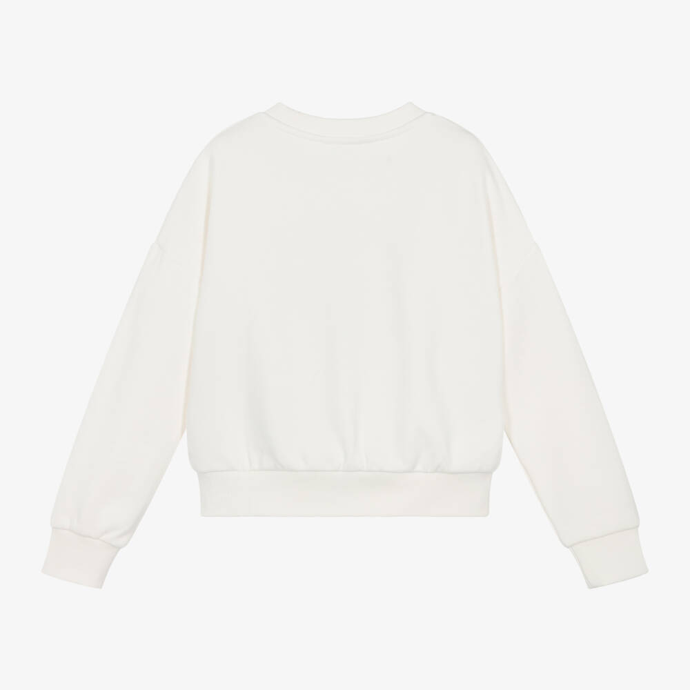 KENZO KIDS-Girls Ivory Floral Cotton Pullover | Childrensalon Outlet