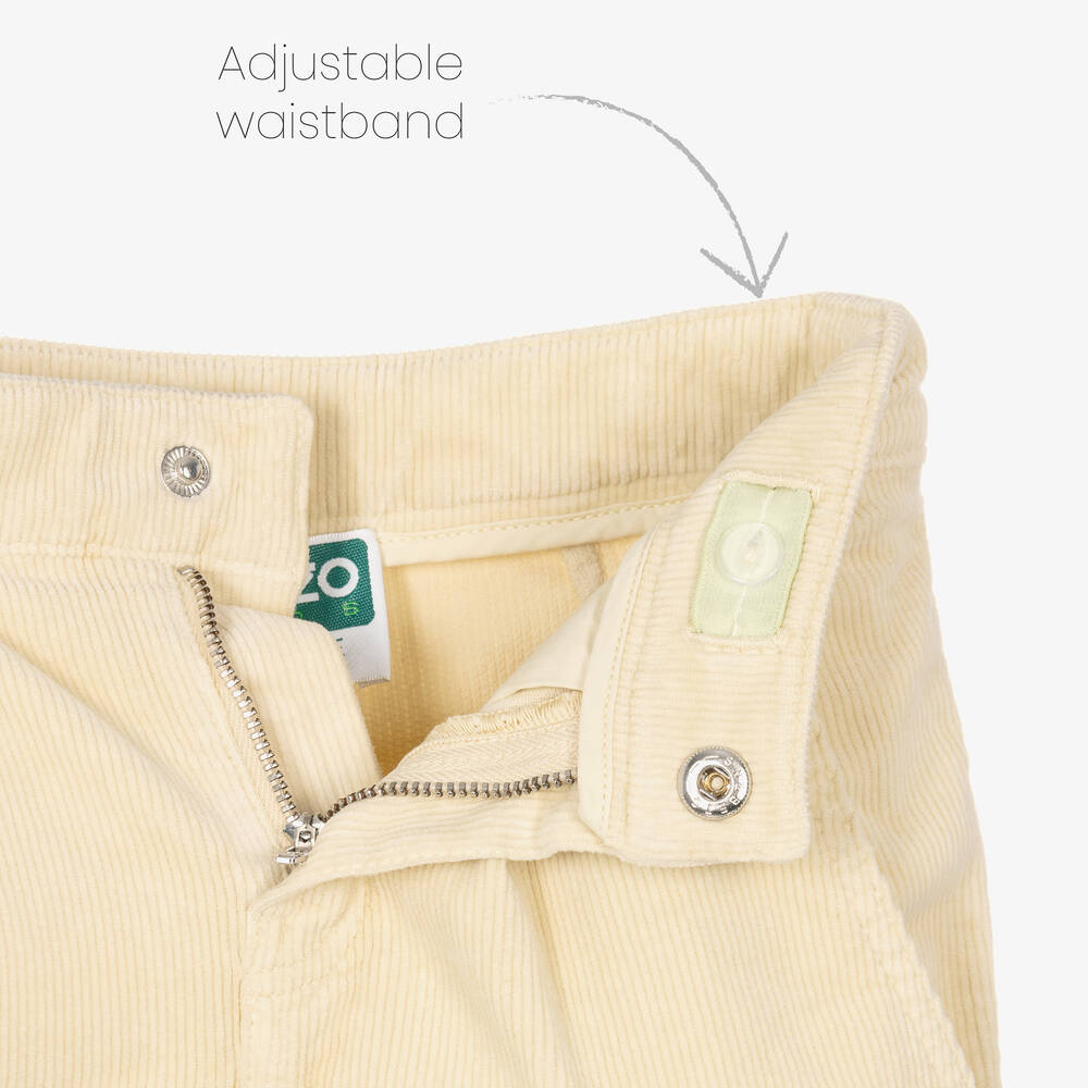 KENZO KIDS-بنطلون قطن كوردروي لون عاجي للبنات | Childrensalon Outlet