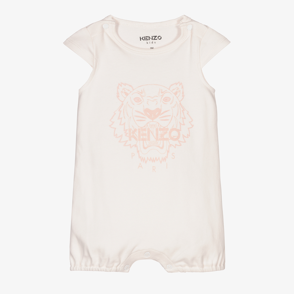 KENZO KIDS - Short ivoire Tigre Fille | Childrensalon