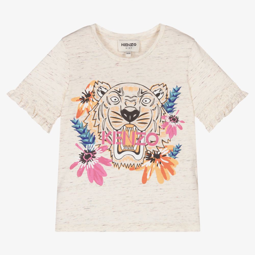 KENZO KIDS - T-shirt ivoire Tigre Fille | Childrensalon