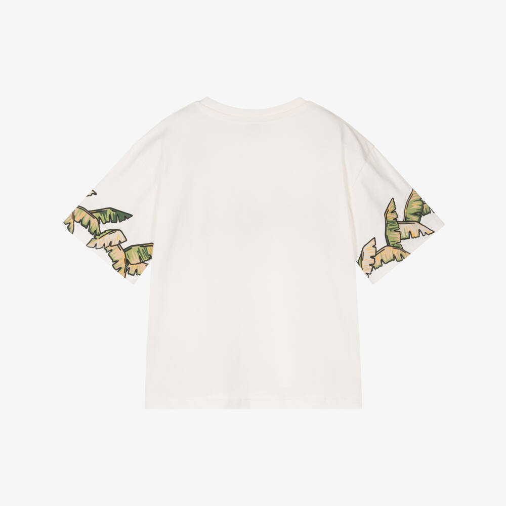 KENZO KIDS-Футболка для девочек Джунгли Приключение из органического хлопка | Childrensalon Outlet