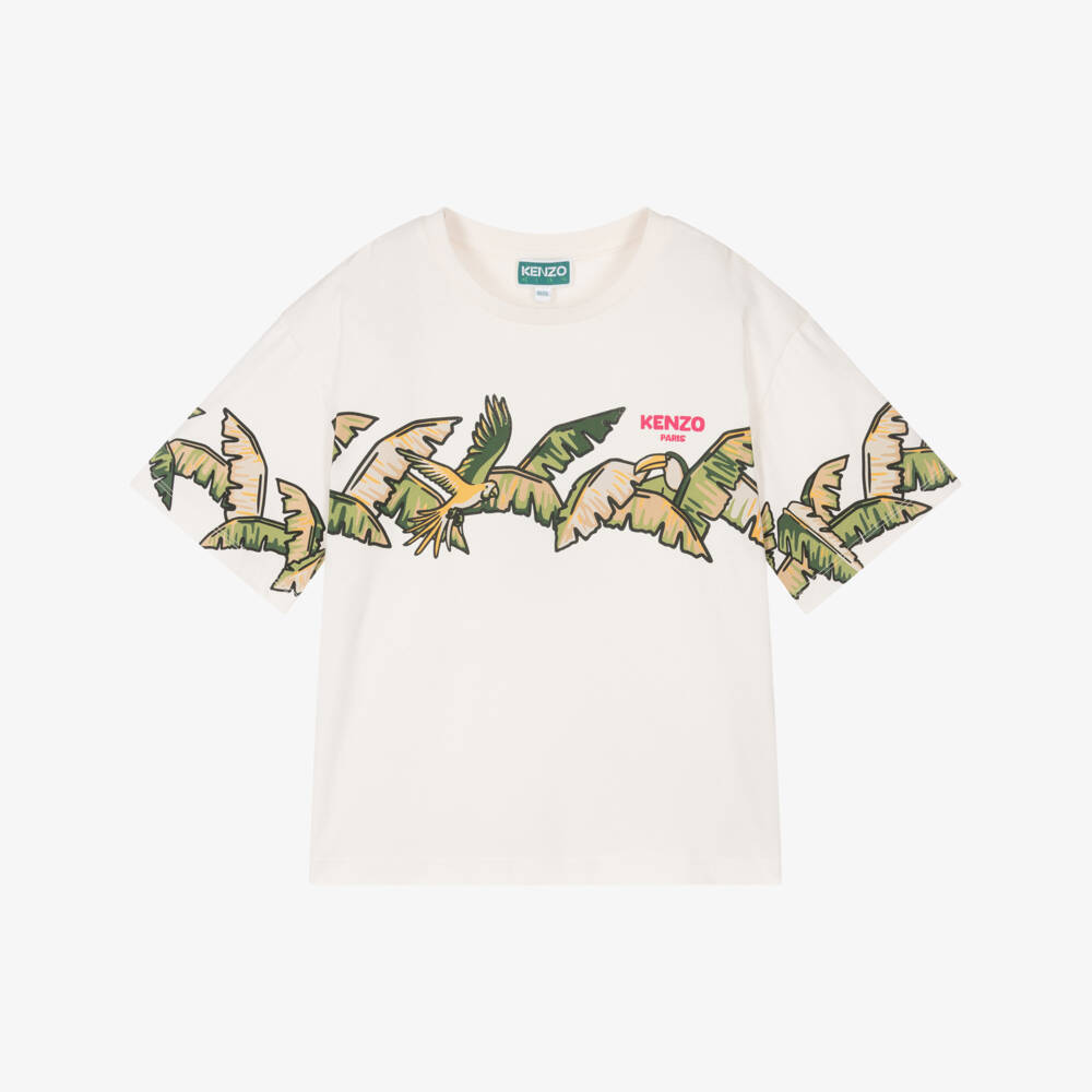 KENZO KIDS-تيشيرت مغامرة الأدغال العضوي للبنات | Childrensalon Outlet