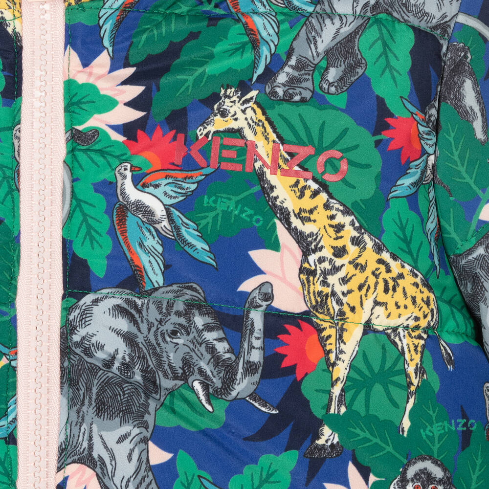 KENZO KIDS-Пуховик с принтом Jungle для девочек | Childrensalon Outlet