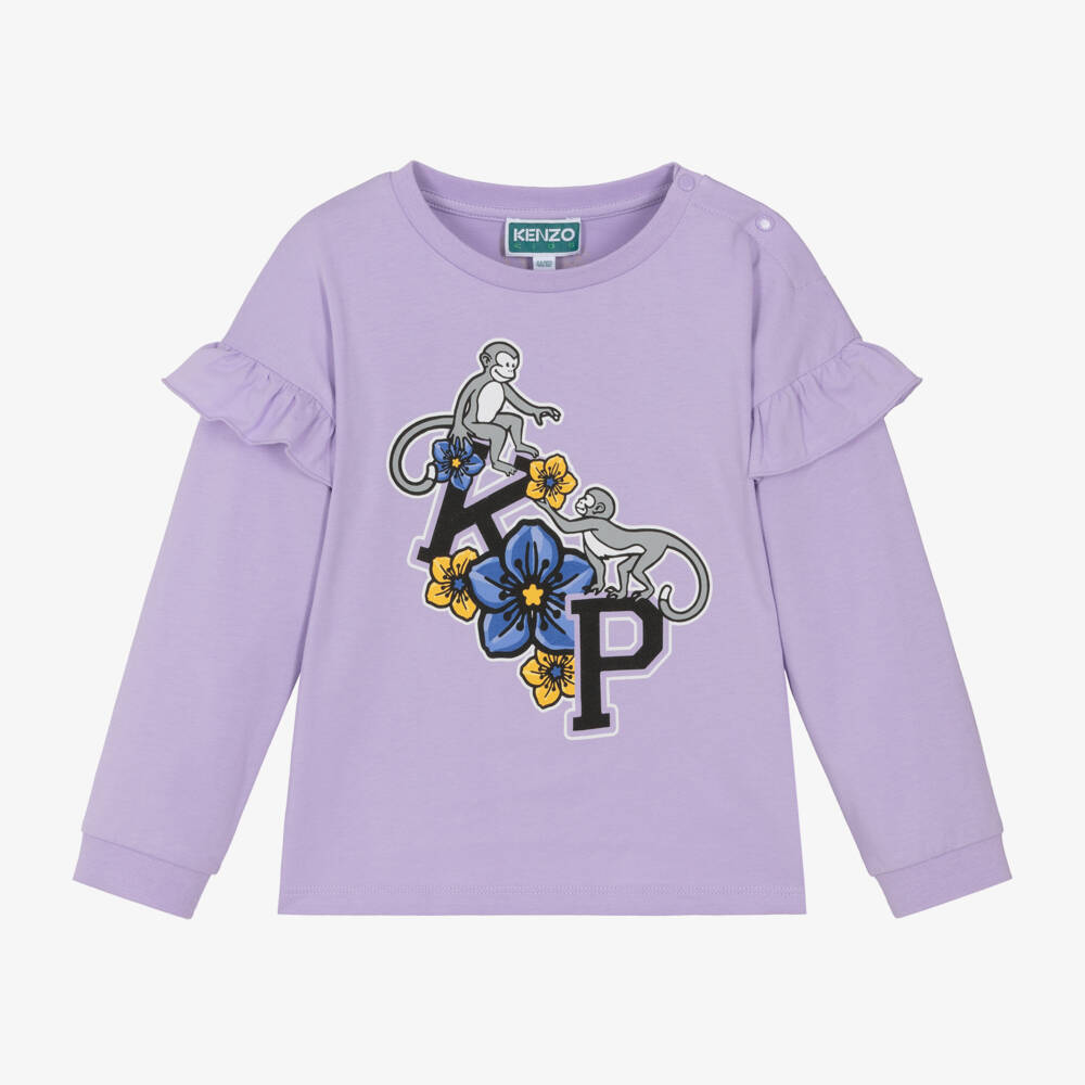 KENZO KIDS-Girls Lilac Jersey Sweatshirt | Childrensalon Outlet