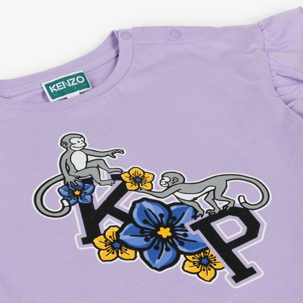 KENZO KIDS-Girls Lilac Jersey Sweatshirt | Childrensalon Outlet