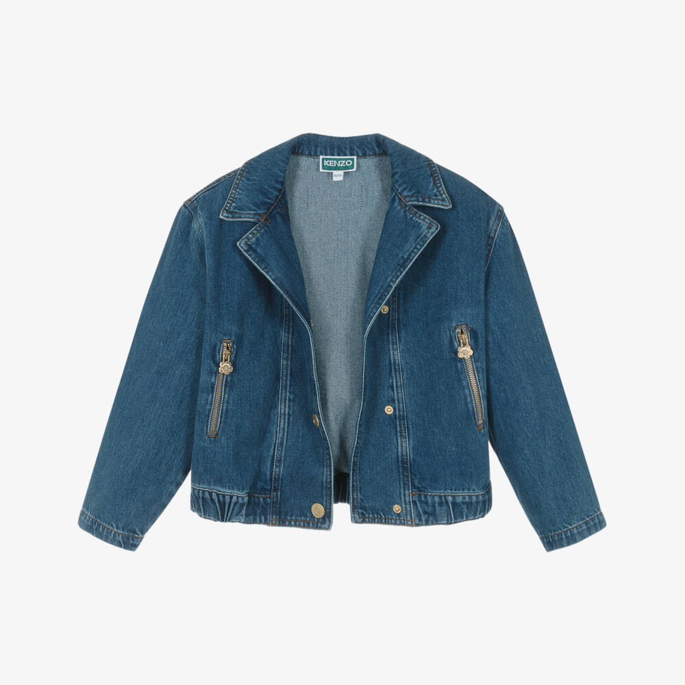 KENZO KIDS-Классическая синяя джинсовая куртка для девочек | Childrensalon Outlet