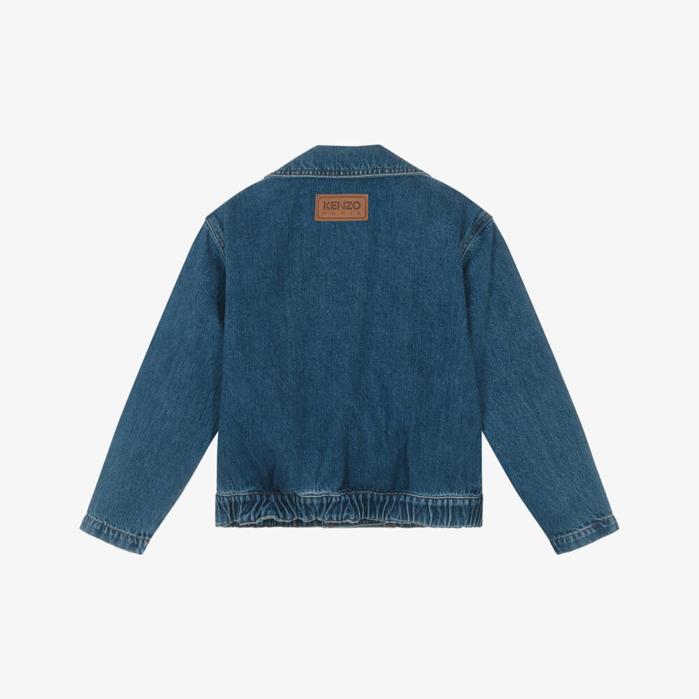 KENZO KIDS-Классическая синяя джинсовая куртка для девочек | Childrensalon Outlet