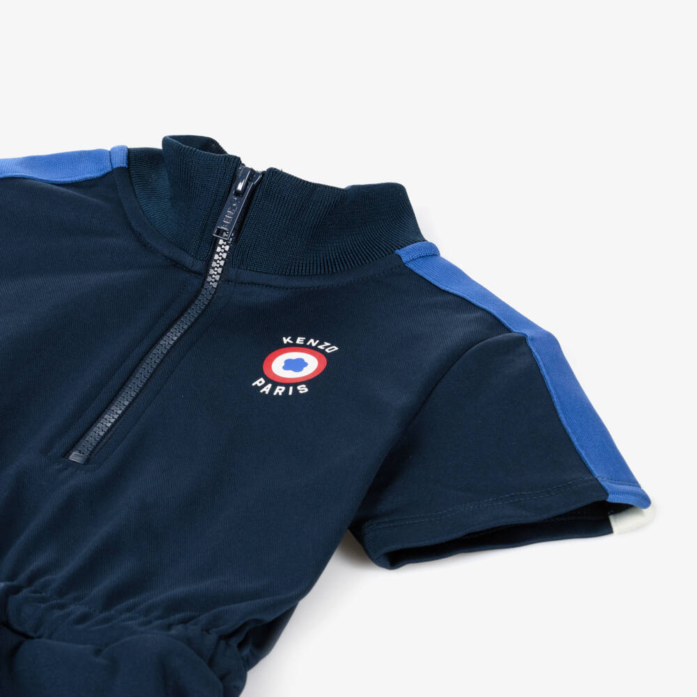 KENZO KIDS-فستان جيرسي لون كحلي | Childrensalon Outlet