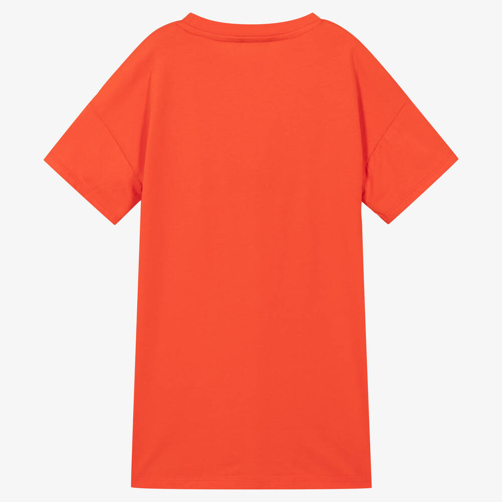 KENZO KIDS-فستان قطن عضوي لون برتقالي | Childrensalon Outlet