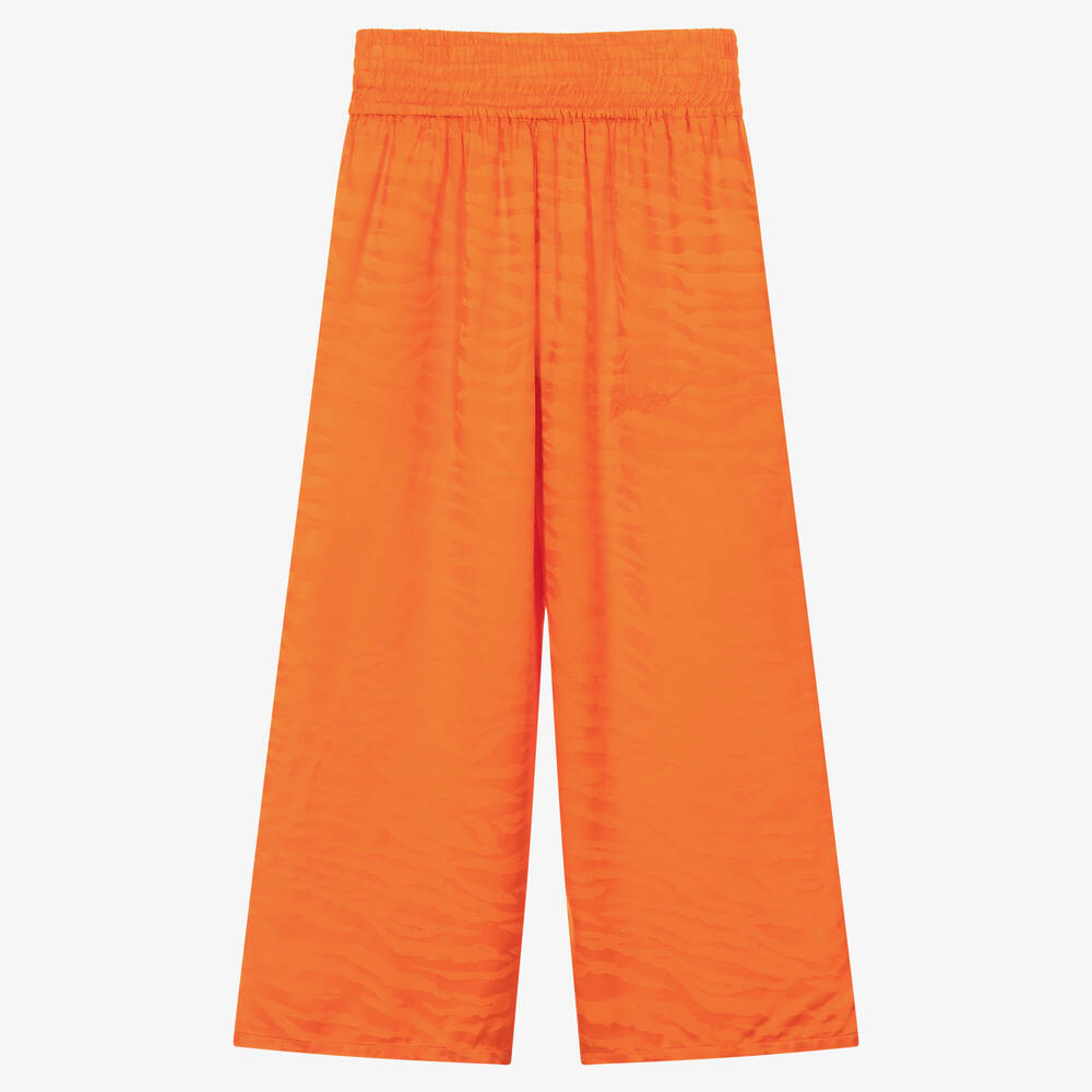 KENZO KIDS-Girls Orange Tiger Stripe Trousers | Childrensalon Outlet