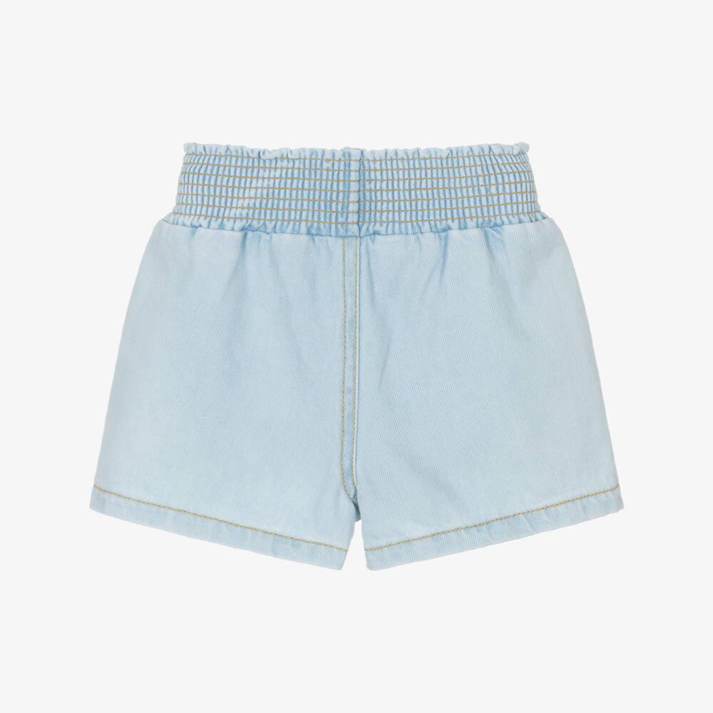 KENZO KIDS-Шорты из светло-голубого хлопка для девочек | Childrensalon Outlet
