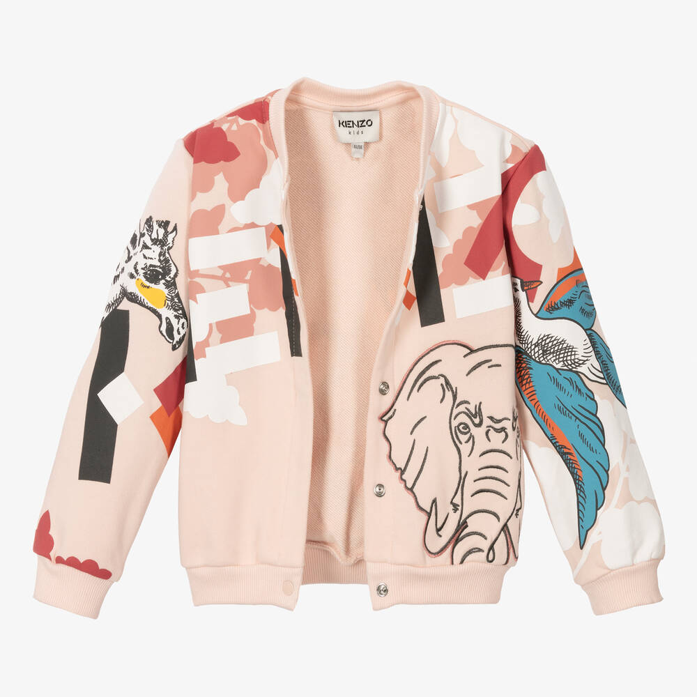 KENZO KIDS-Розовая куртка-бомбер для девочек | Childrensalon Outlet