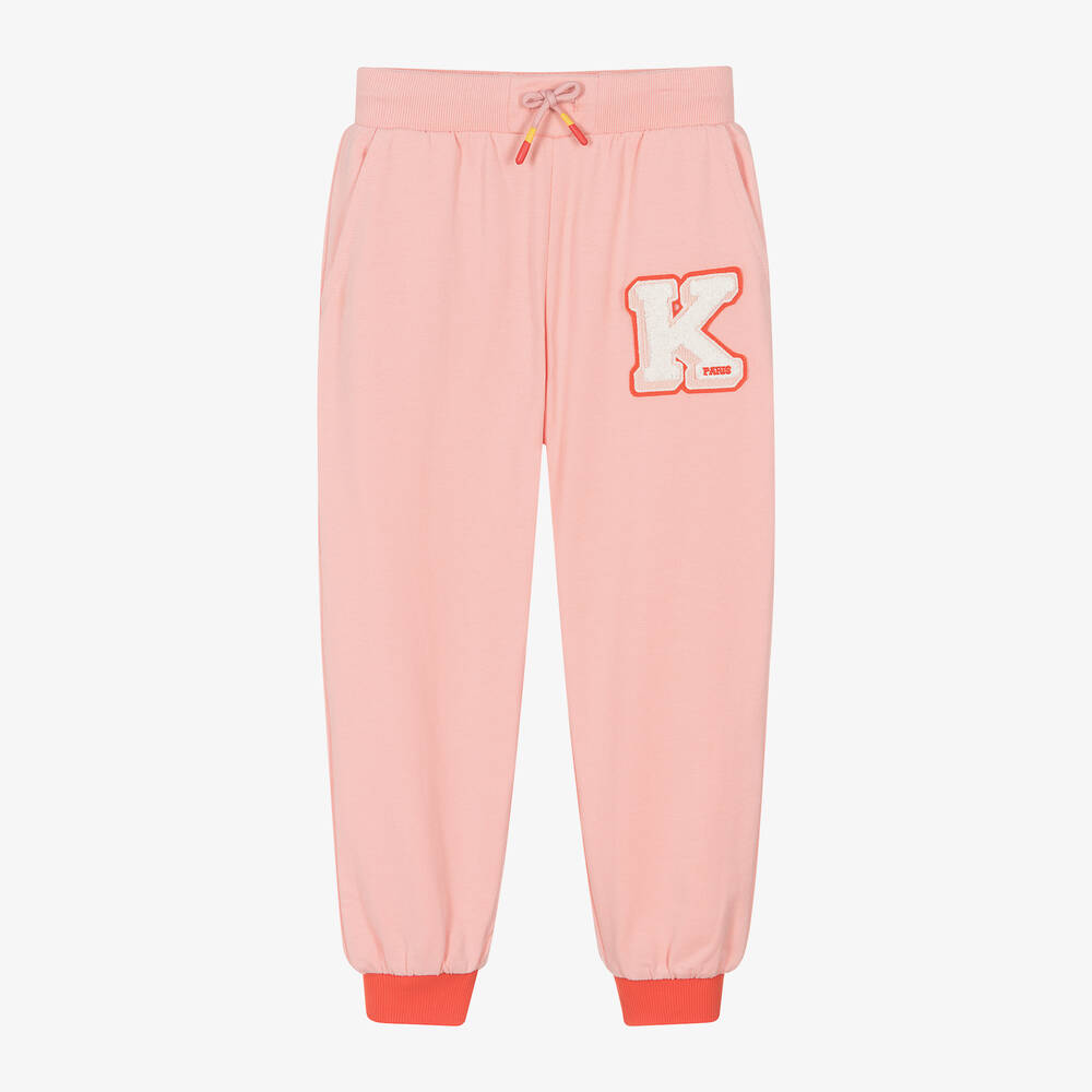 KENZO KIDS-جوغرز قطن لون زهري فاتح للبنات | Childrensalon Outlet