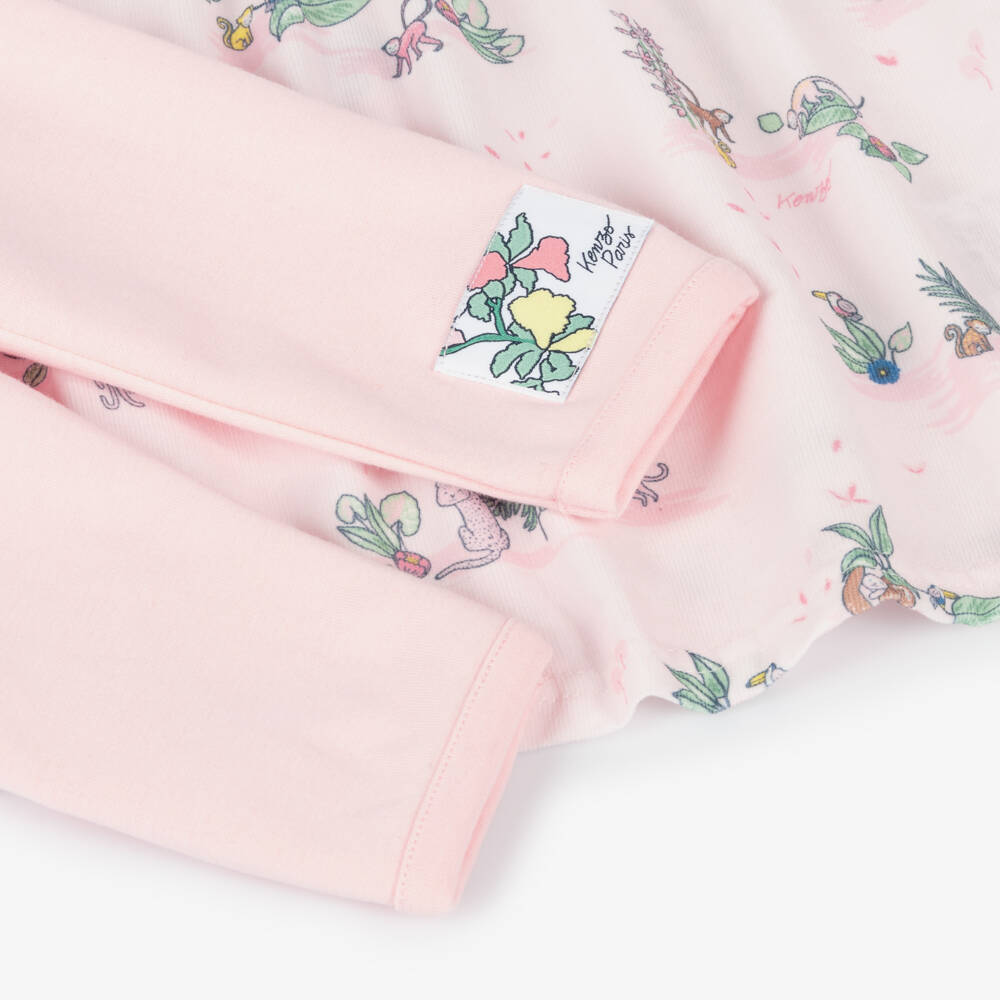 KENZO KIDS-Girls Pale Pink Jungle Set | Childrensalon Outlet