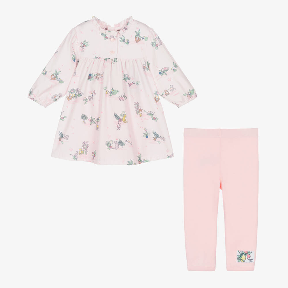 KENZO KIDS-Girls Pale Pink Jungle Set | Childrensalon Outlet