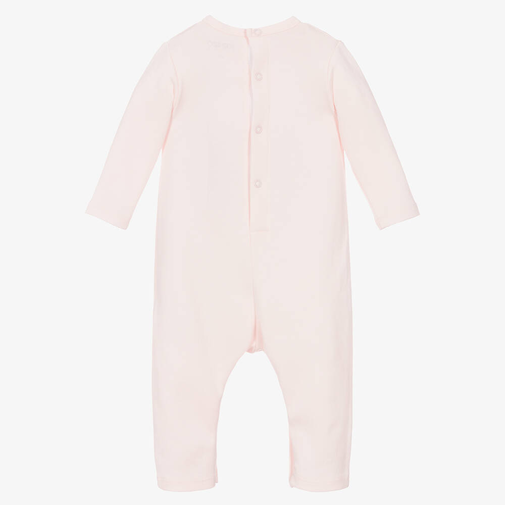 KENZO KIDS-Girls Pale Pink Organic Cotton Babygrow | Childrensalon Outlet