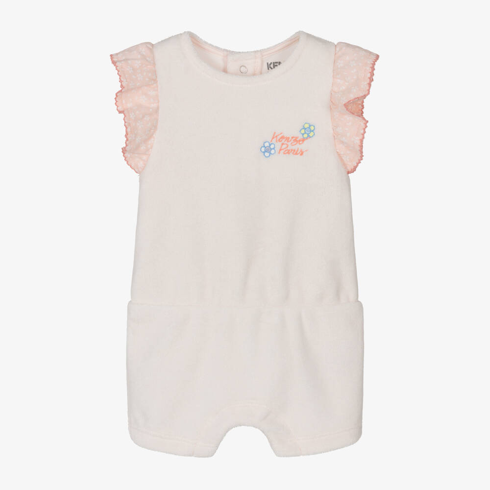 KENZO KIDS-Пастельный ромпер из махровой ткани для девочек | Childrensalon Outlet