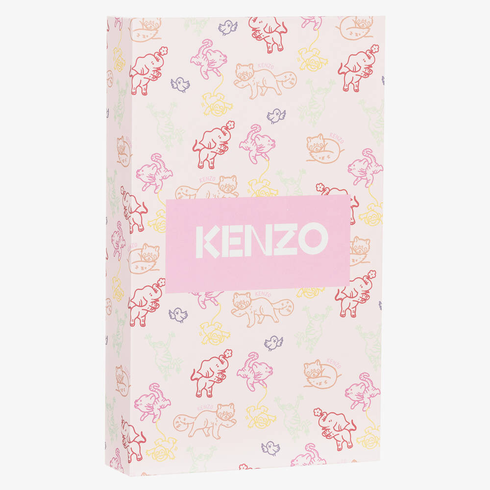 KENZO KIDS-Girls Pink Cotton Animal Babysuit Set | Childrensalon Outlet
