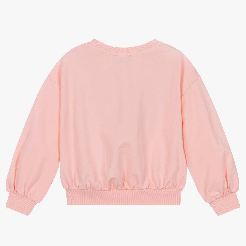 KENZO KIDS-Girls Pink Cotton Elephant Sweatshirt | Childrensalon Outlet