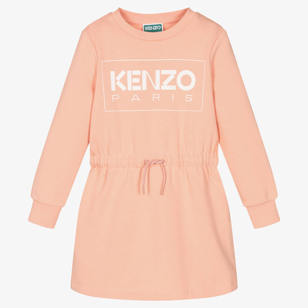 KENZO KIDS - فستان قطن جيرسي لون زهري | Childrensalon