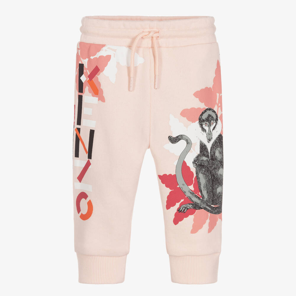 KENZO KIDS - Jogger rose en coton fille | Childrensalon