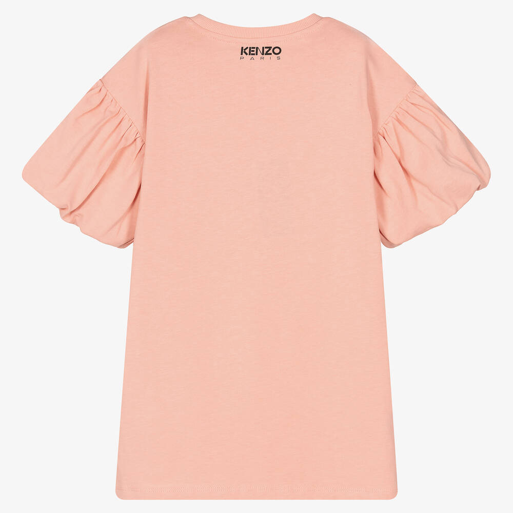 KENZO KIDS-فستان قطن جيرسي لون زهري | Childrensalon Outlet