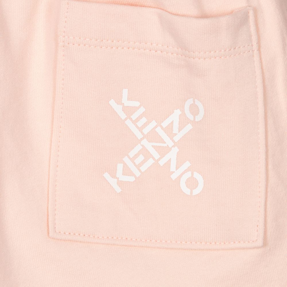 KENZO KIDS-شورت قطن لون زهري للبنات | Childrensalon Outlet