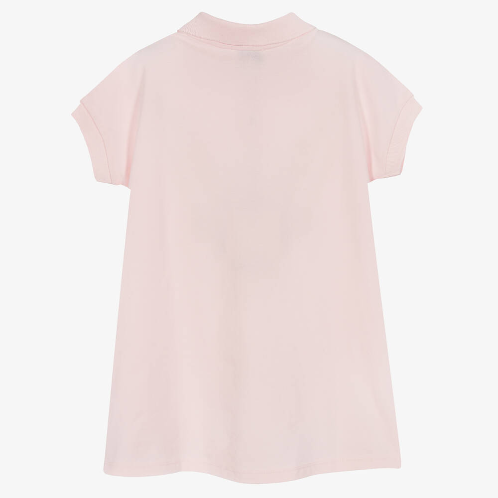 KENZO KIDS Robe polo rose en pique de coton