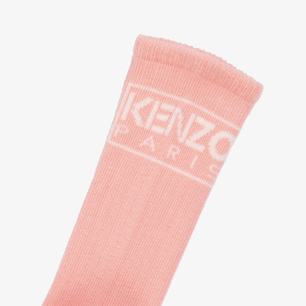 كينزو كيدز-جوارب مزيج قطن لون زهري للبنات | Childrensalon Outlet