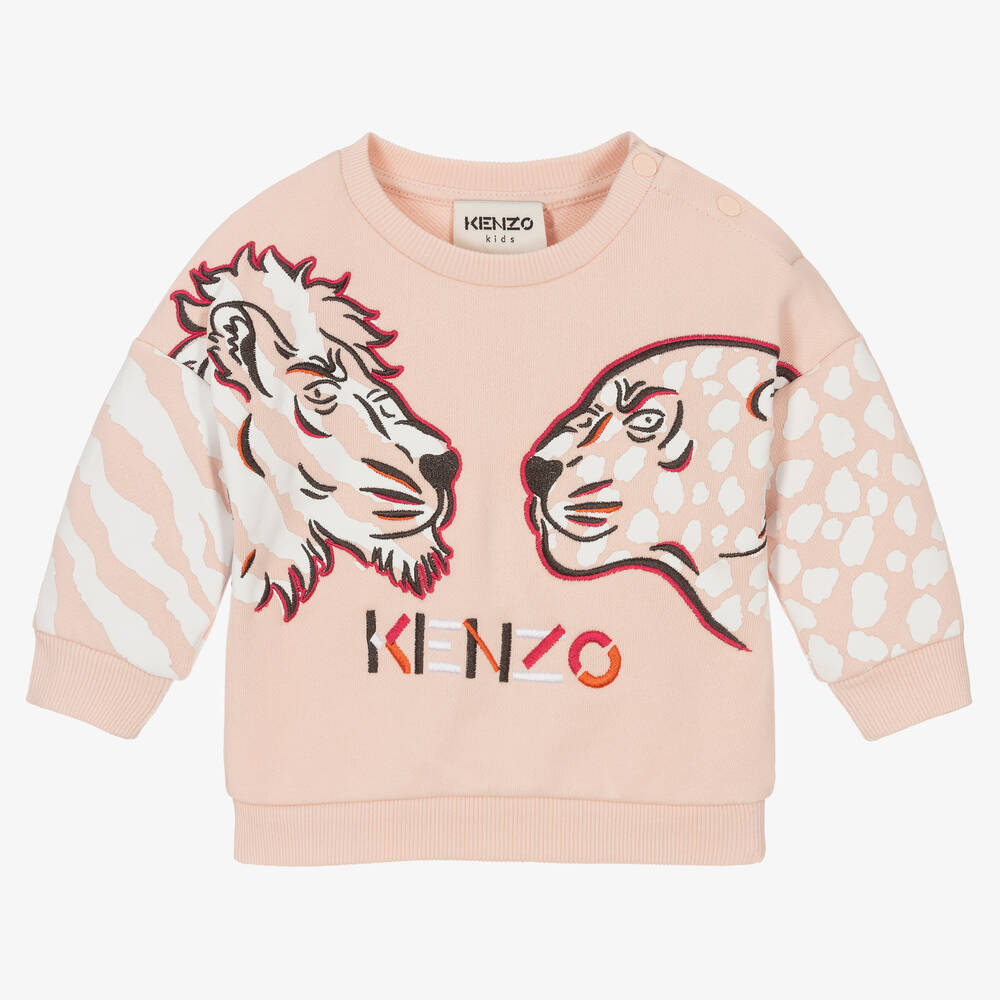 KENZO KIDS - Розовый хлопковый свитшот для девочек | Childrensalon